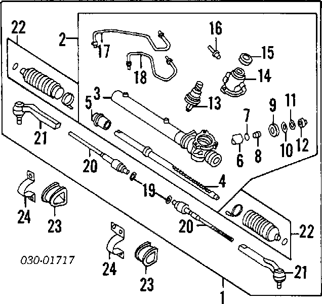 Rótula barra de acoplamiento exterior para Nissan Prairie (M10)