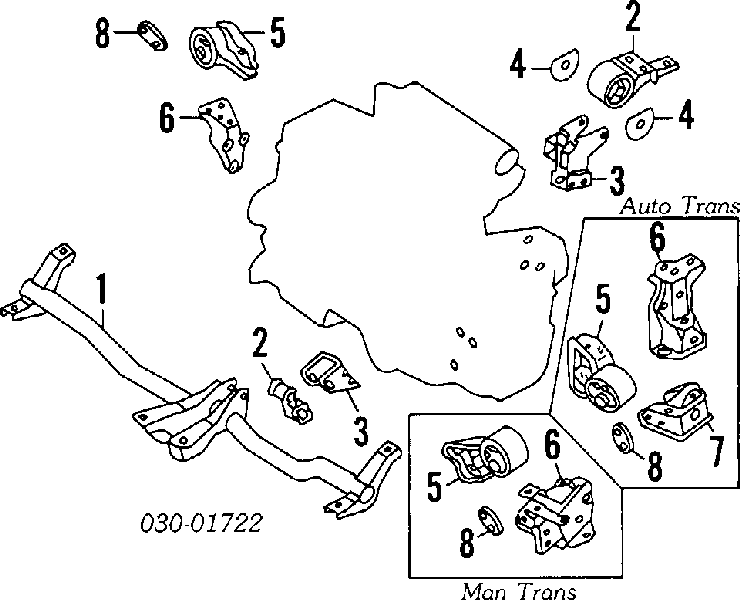 1135001E02 Nissan soporte motor delantero