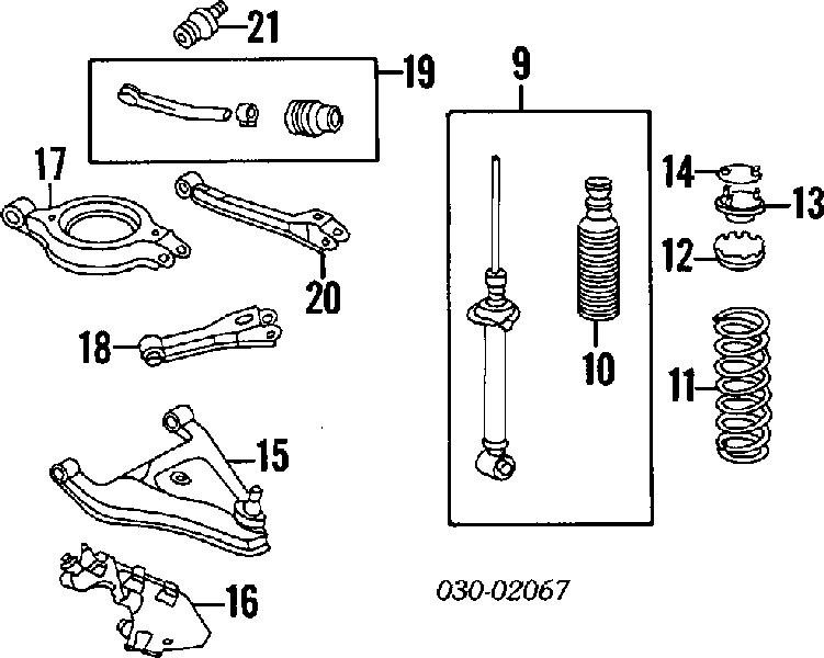 5621050F25 Nissan amortiguador trasero