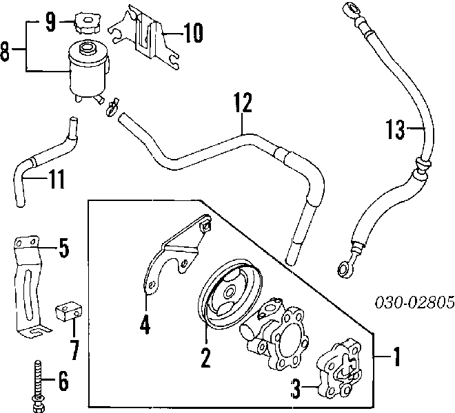 Depósito de bomba de dirección hidráulica Nissan Maxima QX (A32)