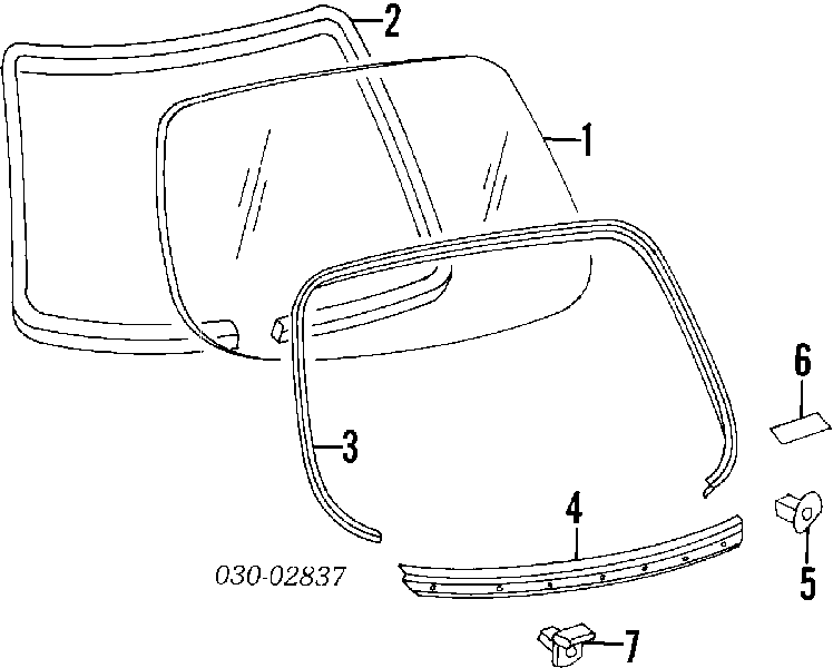 7975240U10 Nissan moldura de luneta trasera