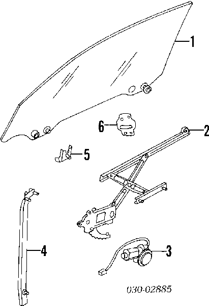 Mecanismo de elevalunas, puerta delantera derecha 100172 Doga