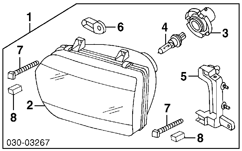 260100W025 Nissan faro derecho