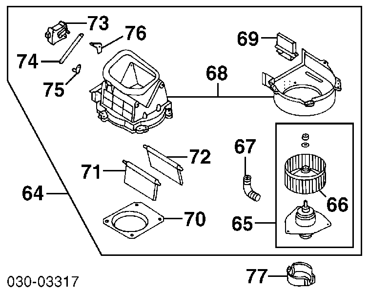 Motor eléctrico, ventilador habitáculo 272207J201 Nissan