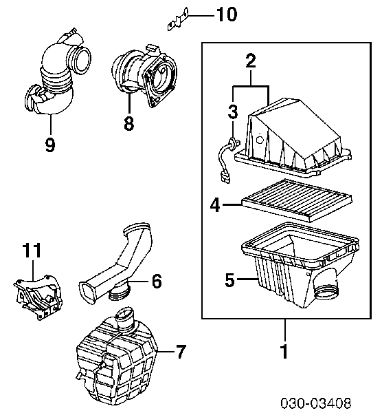 2268053J01 Nissan/Infiniti Sensor de flujo de aire