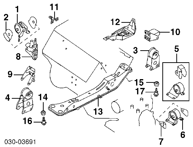 Soporte motor delantero AWSNI1014 Tenacity