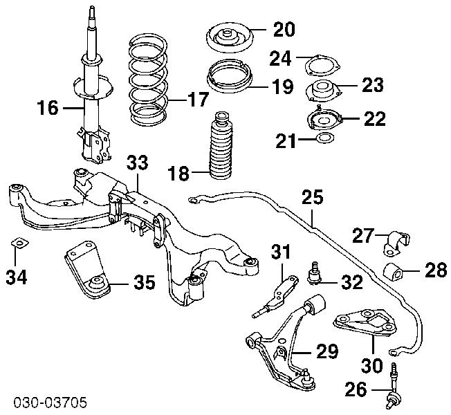 Subchasis delantero soporte motor para Nissan Maxima (A32)