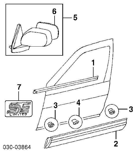 Retrovisor izquierdo Nissan Pathfinder R50