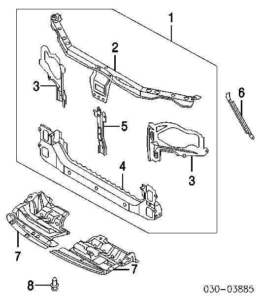 Revestimiento frontal inferior para Nissan Maxima (A33)