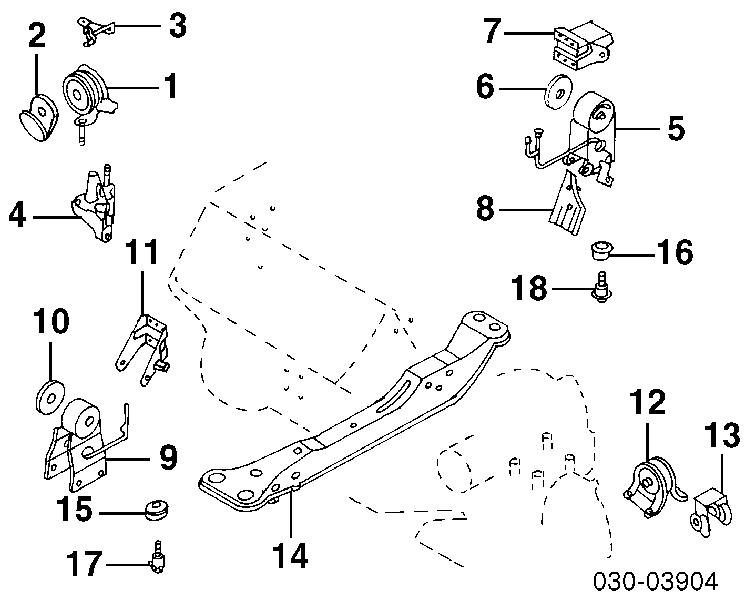 112102Y000 Nissan soporte de motor derecho