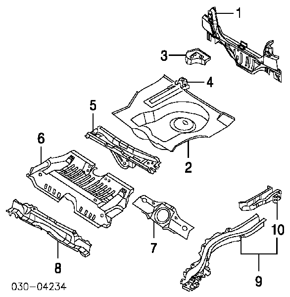Fondo de carrocería, maletero/compartimento de carga (debajo de rueda de repuesto) para Nissan Almera (N16)