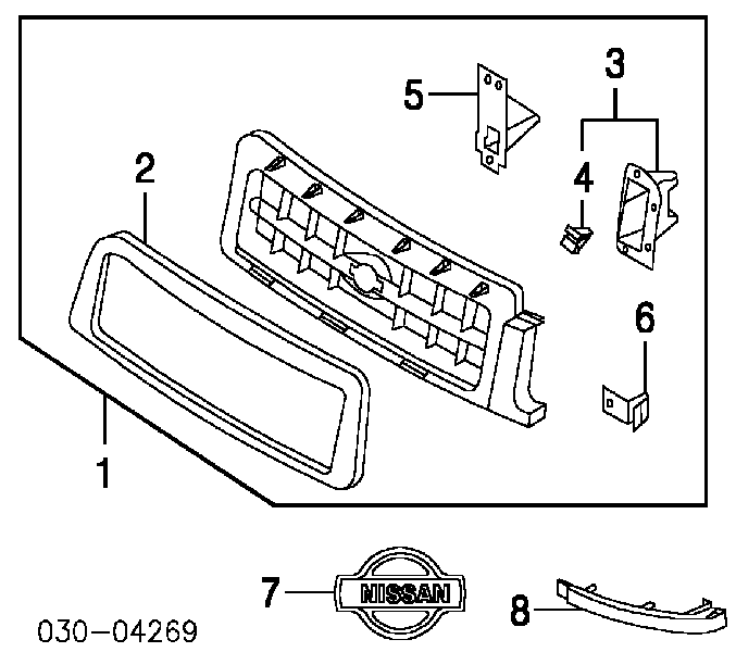 Superposicion (Molde) De Rejilla Del Radiador para Nissan Pathfinder (R50)