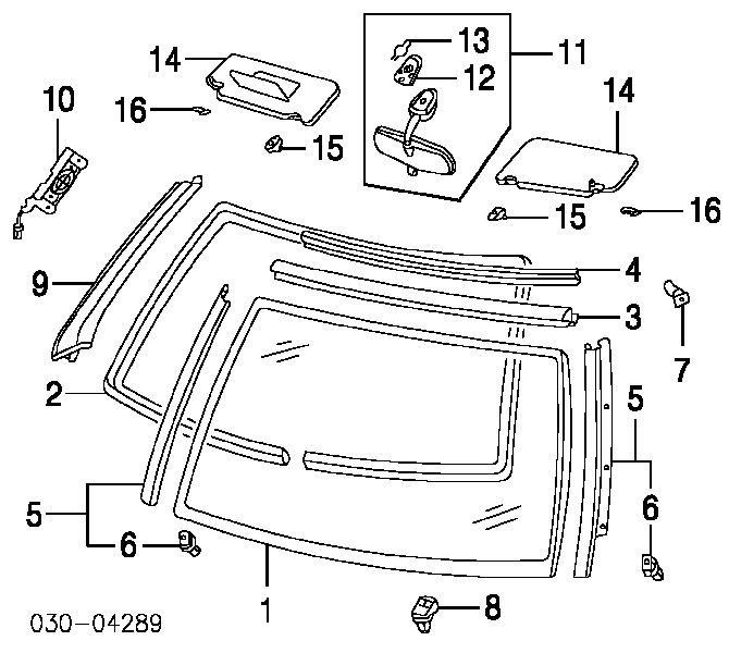 Moldeado del parabrisas derecha para Nissan Pathfinder (R50)