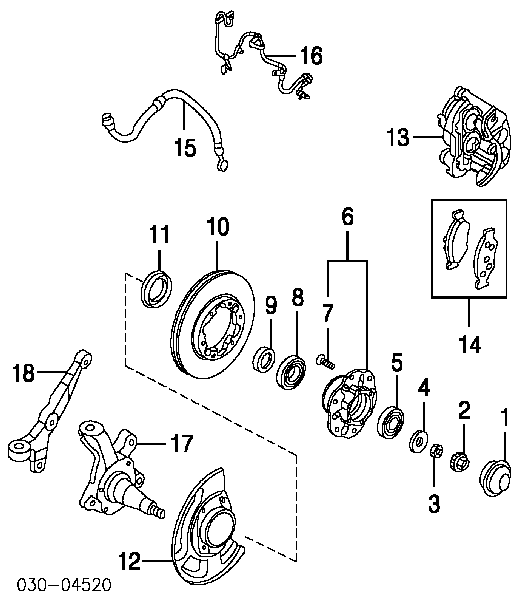 402159Z400 Nissan cojinete de rueda delantero