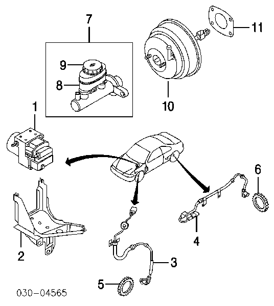 Sensor revoluciones de la rueda, trasero derecho para Nissan Maxima (A33)