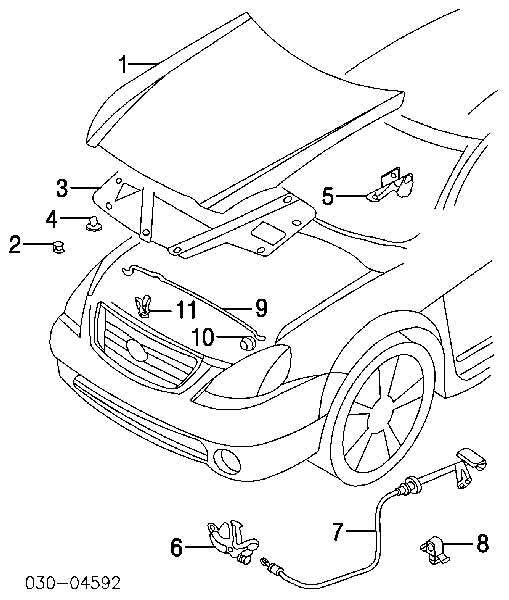 Cerradura del capó de motor para Nissan Altima 
