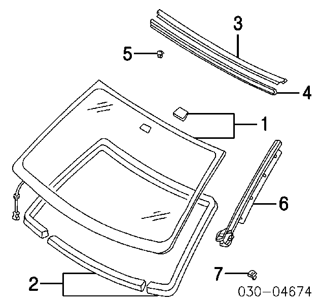 Moldura de parabrisas superior para Nissan Maxima (A33)