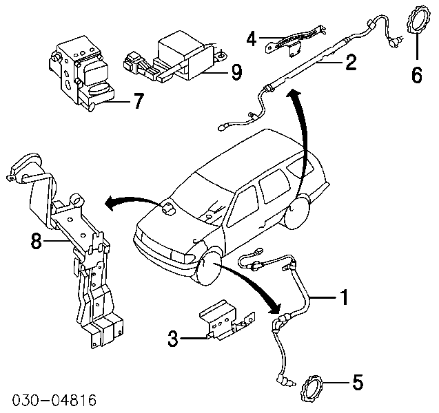 Sensor ABS delantero derecho 479100W060 Nissan