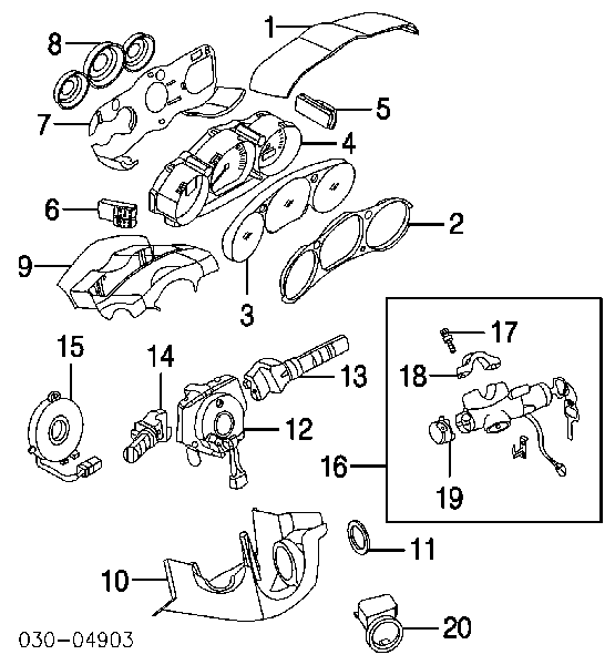 Cuerpo de la cerradura de la llave de encendido para Nissan X-Trail (T30)