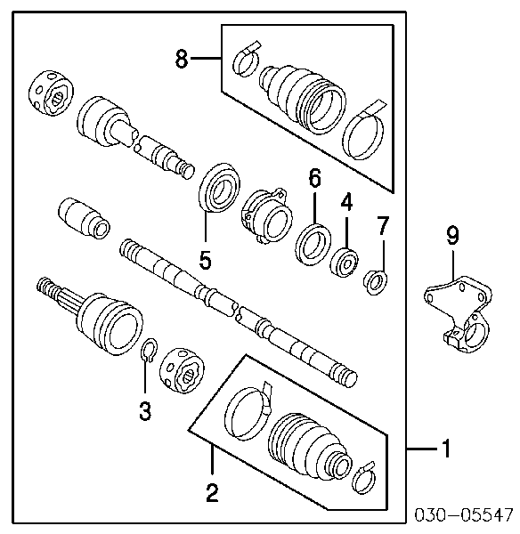 3977480E00 Nissan cojinete, palier, eje delantero