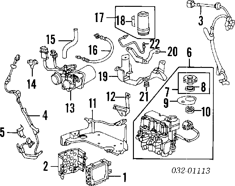 Sensor ABS delantero izquierdo 57455SR3801 Honda