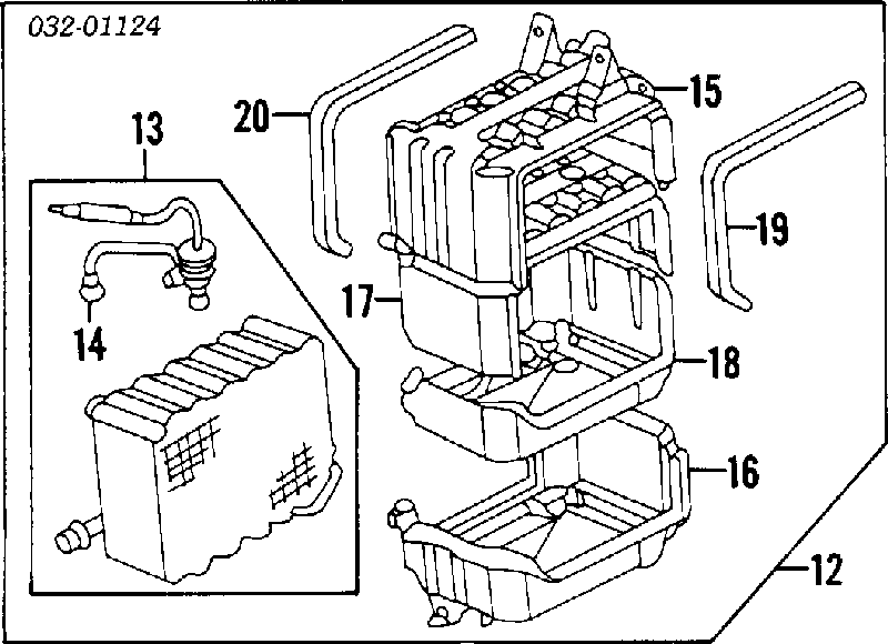 Evaporador, aire acondicionado Honda Accord 4 (CB3, CB7)