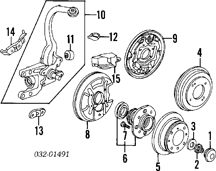 Tubo flexible de frenos trasero 01466SL4010 Honda