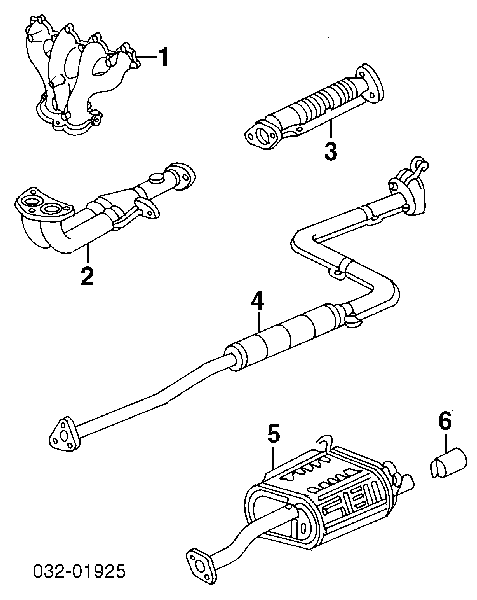 Tubo de admisión del silenciador de escape delantero Honda Civic 5 (EG)