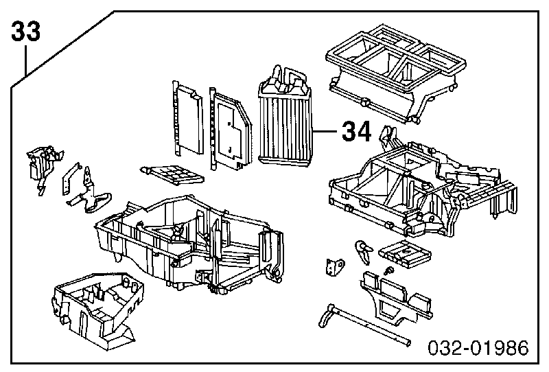 Radiador de calefacción para Honda Accord (CD7)