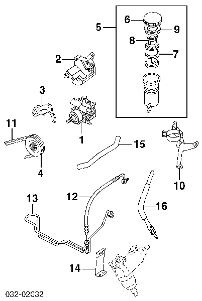 Correa trapezoidal 9933200910 Toyota