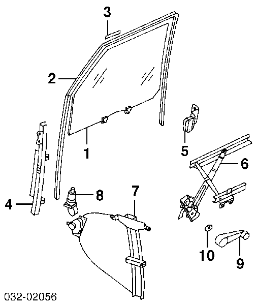 8971658820 Honda mecanismo de elevalunas, puerta delantera izquierda