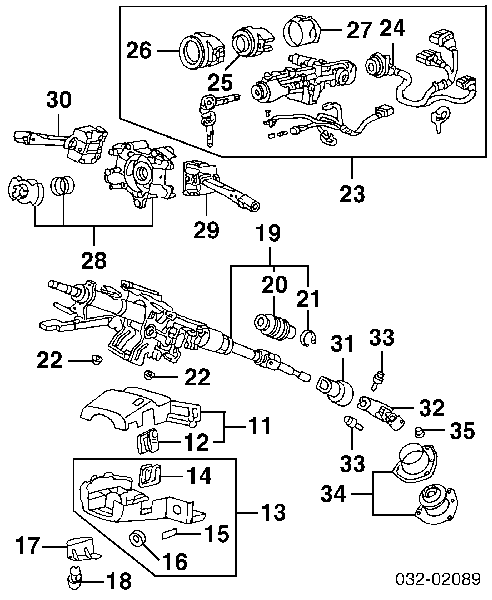 Interruptor de encendido / arranque 35130S10A01 Honda