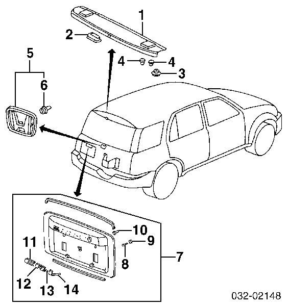 Alerón de maletero para Honda CR-V (RD)