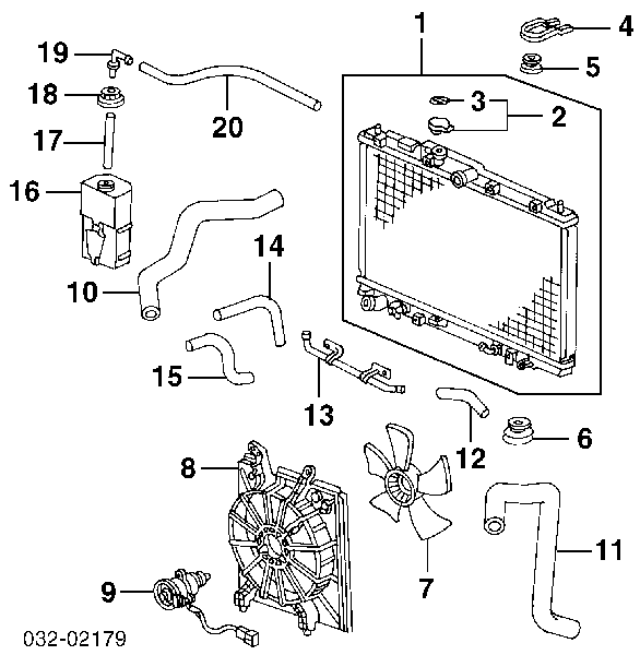 Radiador refrigeración del motor 19010P8CA51 Honda