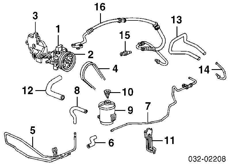 Manguera de alta presion de direccion, hidraulica para Honda Accord (CH)