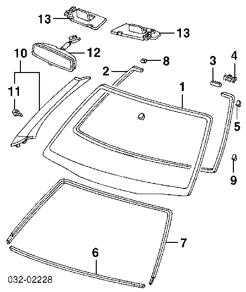 73111S82A00 Honda parabrisas