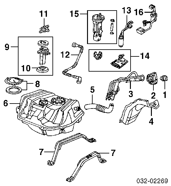 Elemento de turbina de bomba de combustible 17040S84A01 Honda