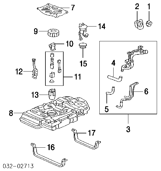 Elemento de turbina de bomba de combustible 17040SAA000 Honda