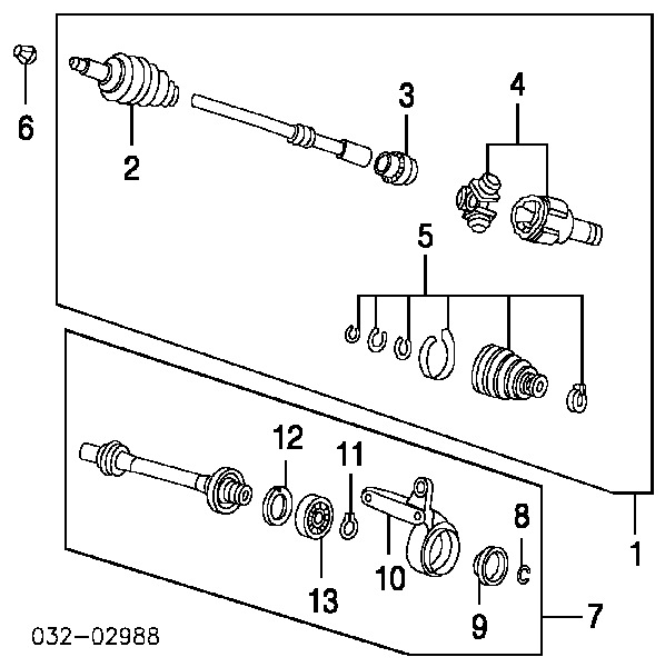 Junta homocinética exterior delantera BCJ1404 Borg&beck