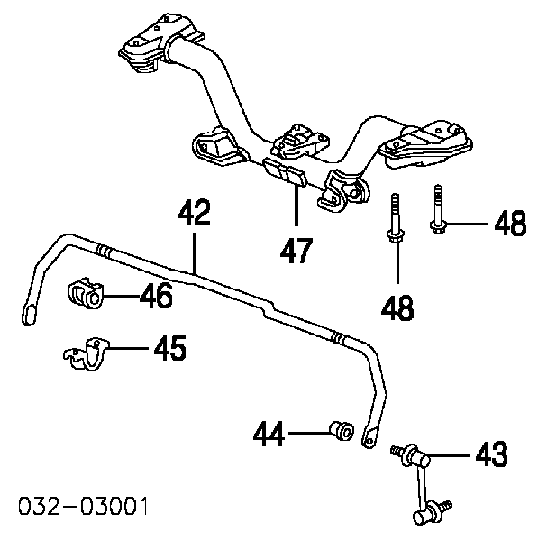 Estabilizador trasero para Honda CR-V (RD)