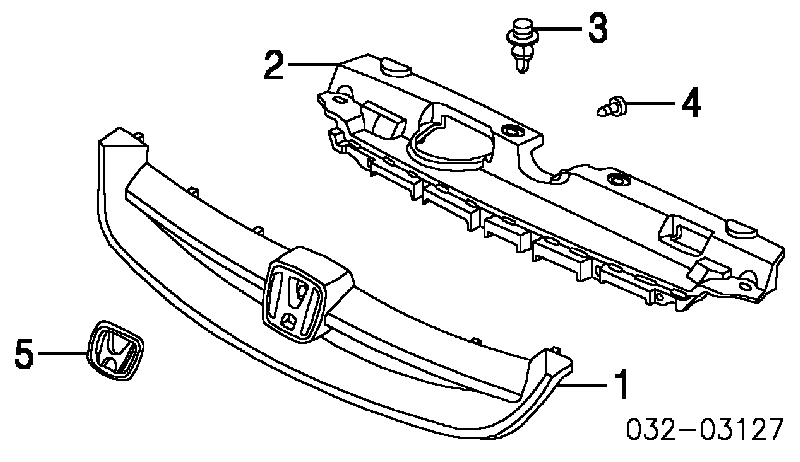 Clips de montaje parachoques delantero para Chevrolet Aveo (T250, T255)