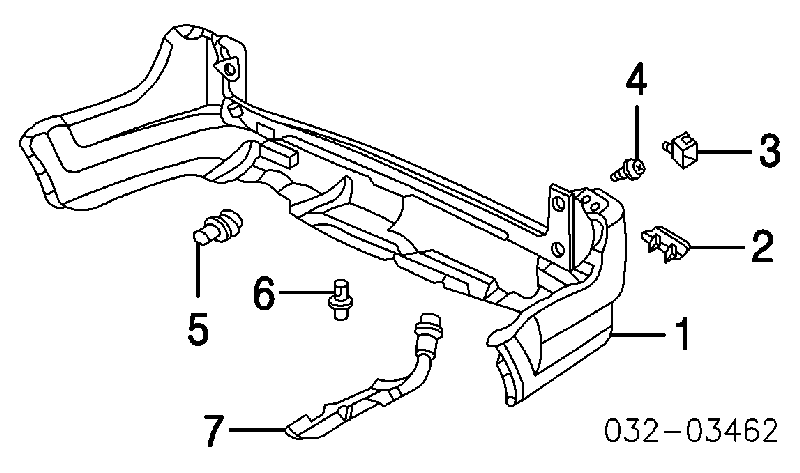 Soporte de paragolpes trasero izquierdo para Honda CR-V (RD)