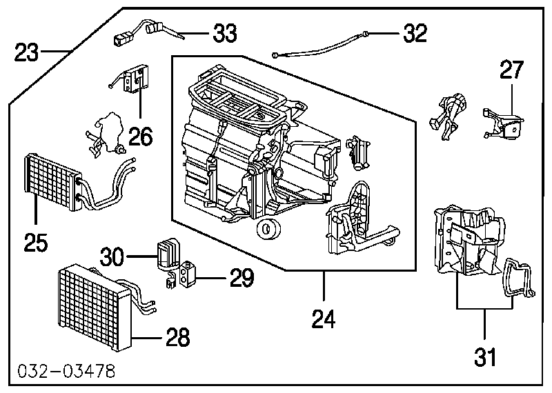 Radiador de calefacción para Honda Civic (EN2, ES9)
