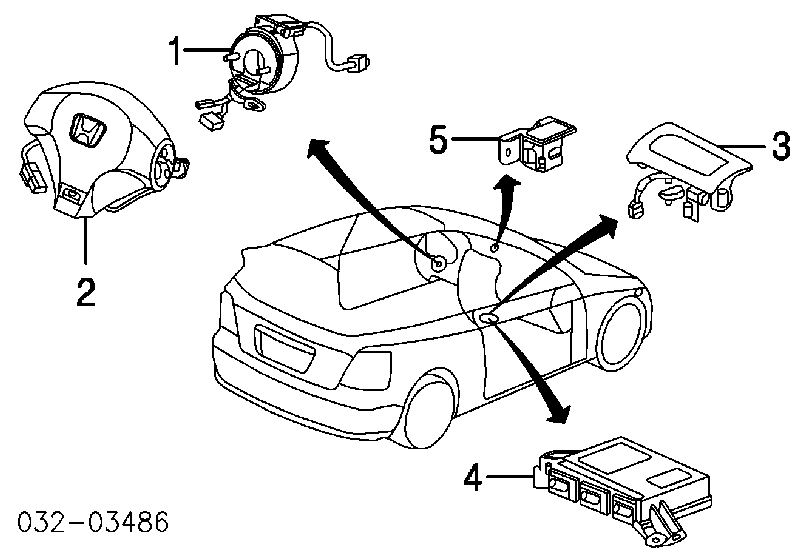 Comprar Anillo de contacto del volante Honda Civic VII EU, EP, EV a bajo precio