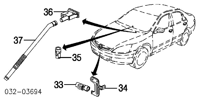 Sensor, temperaura exterior 80525S30941 Honda