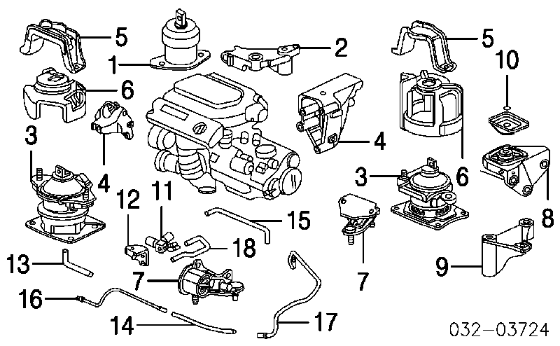 Soporte, motor izquierdo, inferior AWSHO1092 Tenacity