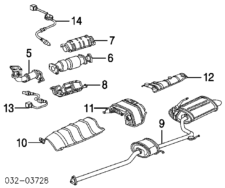 36532RAAA02 Honda sonda lambda sensor de oxigeno post catalizador