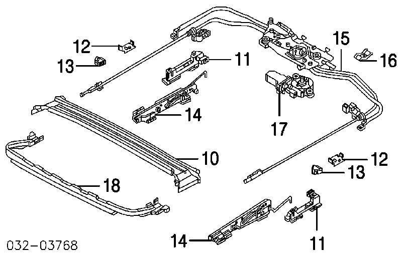 70450S7S003 Honda techo corredizo motor