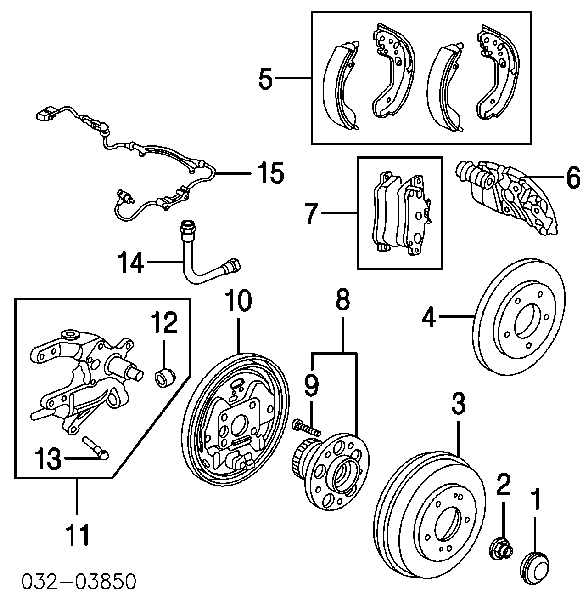 Pastillas de freno traseras 43022S3VA11 Honda