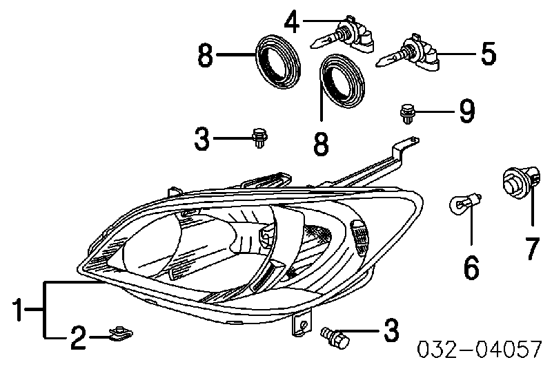 33116S84A01 Honda bombilla halógena